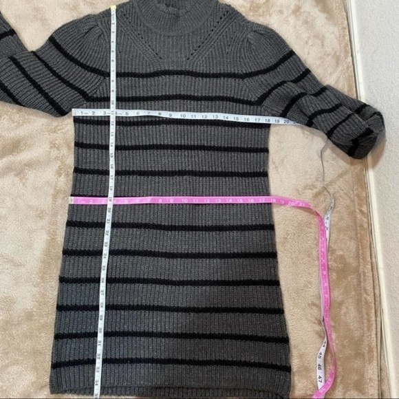 RD Style Lattice Stripe Scalloped Mock Neck Sweater Dress size M NWOT - Picture 6 of 8